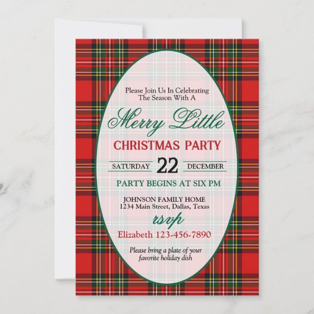Bright and Colorful Christmas Party Invitation (Devant)