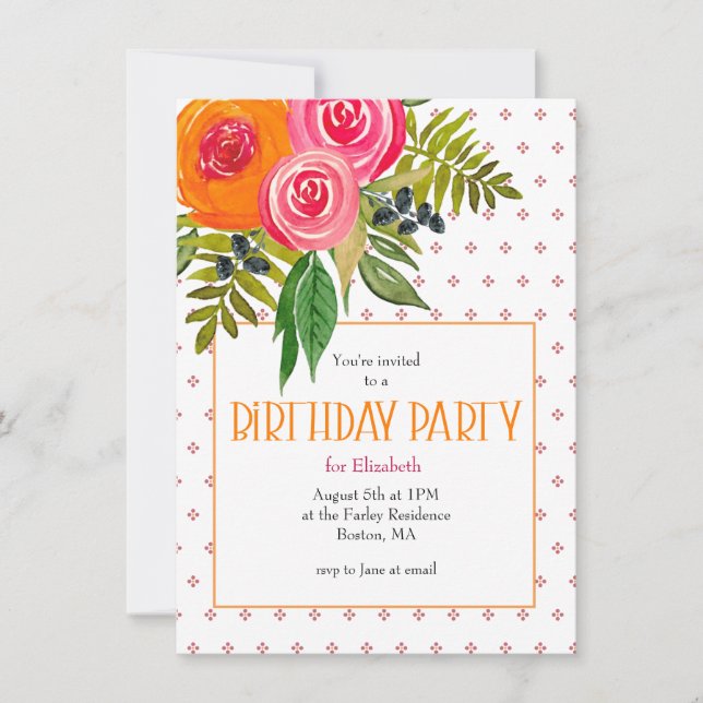 Bright Birthday Invitation (Devant)