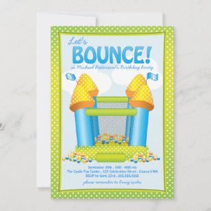 Bright Blue Bbony House Invitation à la fête d'ann