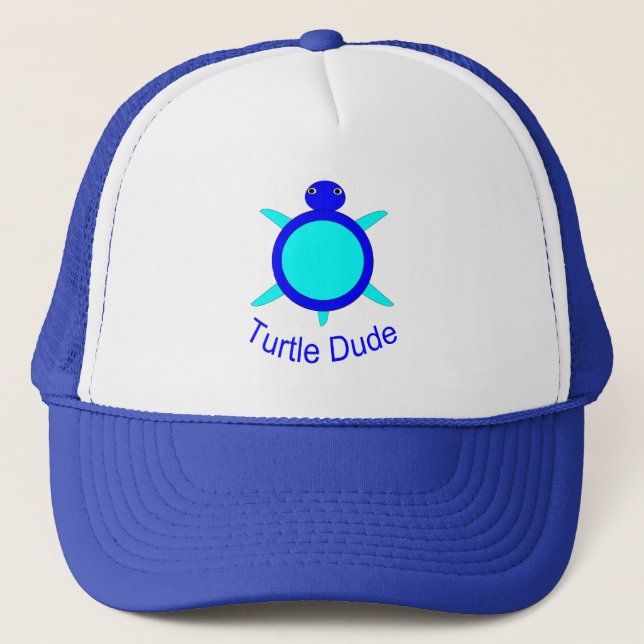 Bright Blue Turtle Dude Casquette (Devant)