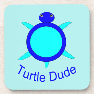 Bright Blue Turtle Dude Dessous de verre