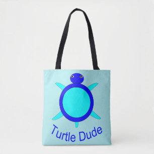 Bright Blue Turtle Dude Sac fourre-tout