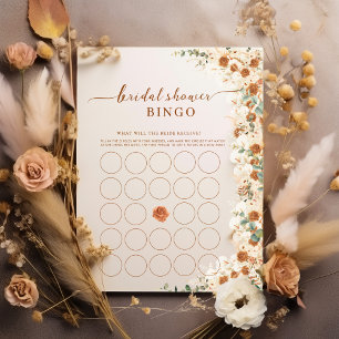 Bright Bold Boho Bride Bingo   Roses en terre cuit