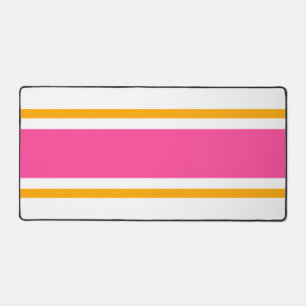 Bright Candy rose Jaune Stripes De Course Sur Blan
