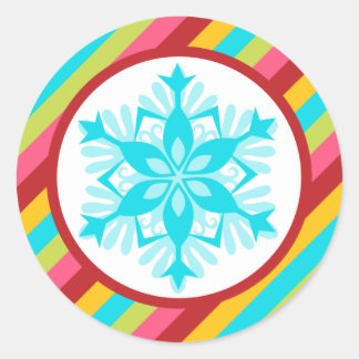 Bright Candy Snowflake Stickers de vacances