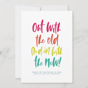 Bright coloré heureux nouvelle année carte