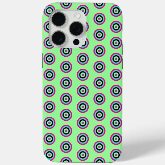 Bright Colorful Circles Coque pour iPhone 15 Pro M (Verso)