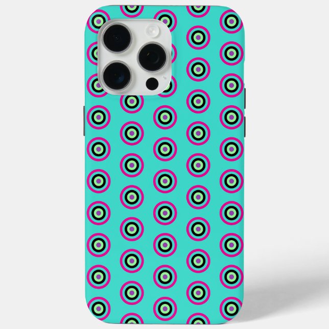 Bright Colorful Circles Coque pour iPhone 15 Pro M (Verso)