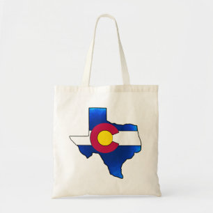 Bright drapeau du Colorado Texas contour sac fourr