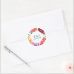 Bright Été coloré turquoise Sticker Mariage<br><div class="desc">Stickers de mariage correspondants pour la collection Mariage "Bright Summer". Le texte est entièrement personnalisable. Textes entièrement personnalisables avec options. Pour changer plus de détails Cliquez sur le bouton "Customiser" pour personnaliser davantage ce modèle. Des articles de papeterie et décors plus assortis pour son thème sont disponibles. Voir la collection...</div>