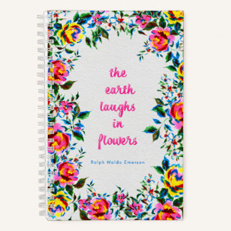 Bright Floral Laughter Dot Grid Journal