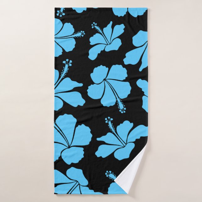 Bright hawaiian sans couture motif avec hippocampe (Serviette de bain)