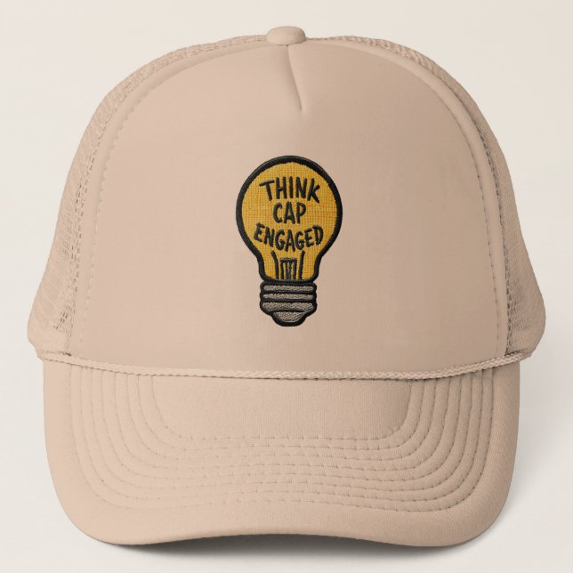 Bright Idea Casquette - Amusant design d'ampoule (Devant)