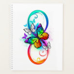 Bright infinity with rainbow butterfly<br><div class="desc">multicolor,  bright,  symbole of infinity with rainbow,  detailed butterfly monarch. Rainbow butterfly. Rainbow infinity.</div>