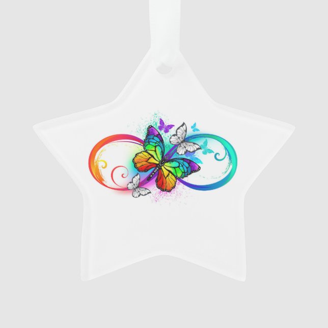 Bright infinity with rainbow butterfly (devant)