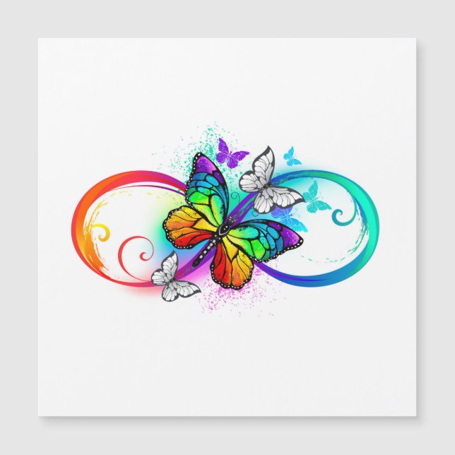 Bright infinity with rainbow butterfly (Devant)
