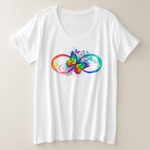 Bright infinity with rainbow butterfly