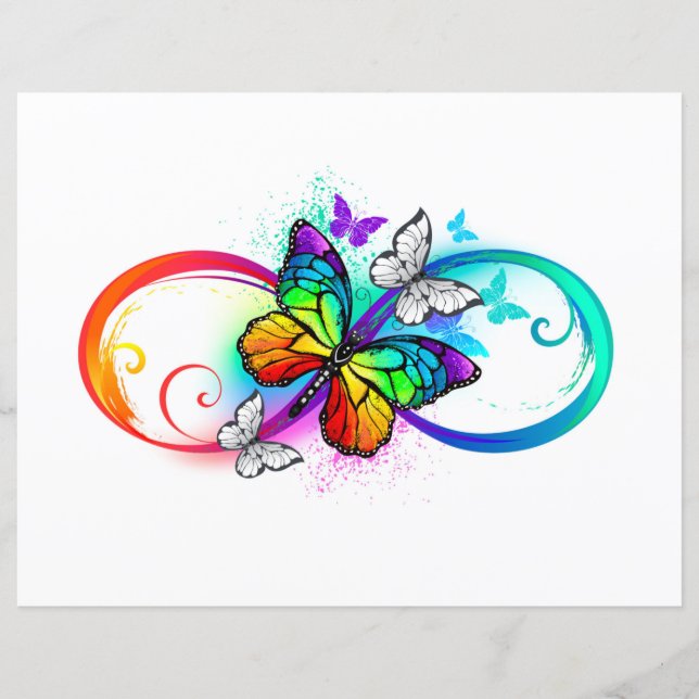 Bright infinity with rainbow butterfly (Devant)