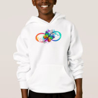 Bright infinity with rainbow butterfly
