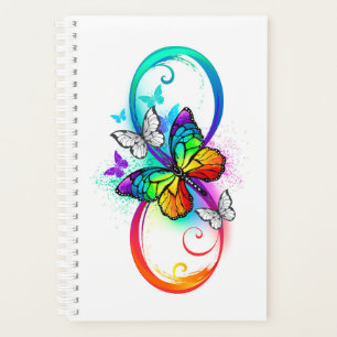 Bright infinity with rainbow butterfly