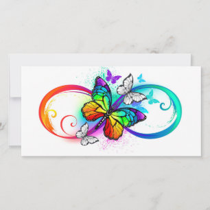 Bright infinity with rainbow butterfly