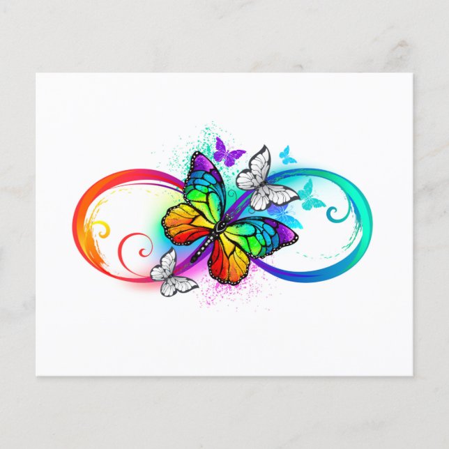 Bright infinity with rainbow butterfly (Devant)