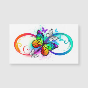 Bright infinity with rainbow butterfly