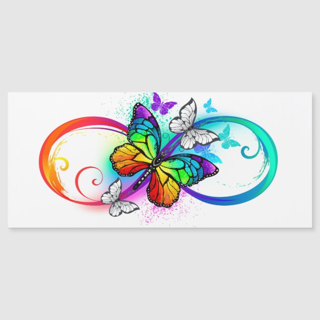Bright infinity with rainbow butterfly (Devant)