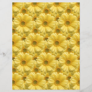 Bright Jaune Poireaux Sunny Floral Art Papier