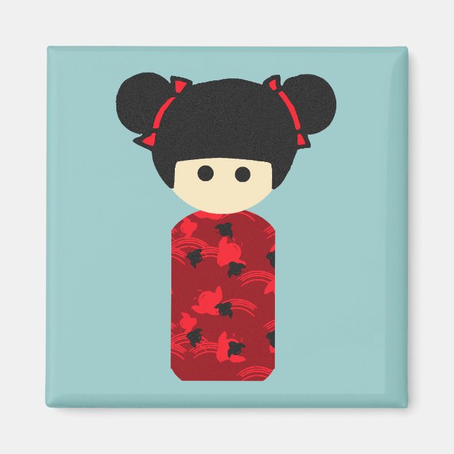 Bright Kokeshi Magnet (Devant)