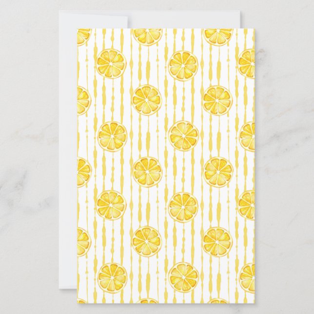 Bright Lemon Slices sur Arrière - plan rayé (Devant)