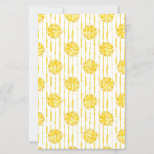 Bright Lemon Slices sur Arrière - plan rayé