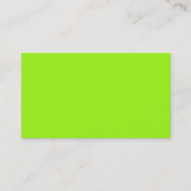 Bright Neon Chartreuse Carte de visite vert (Devant)