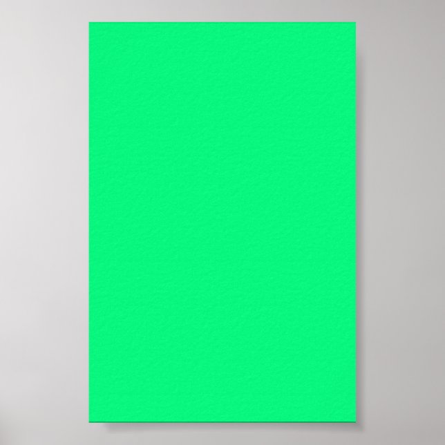 Bright Neon Green Arrière - plan sur une affiche (Devant)