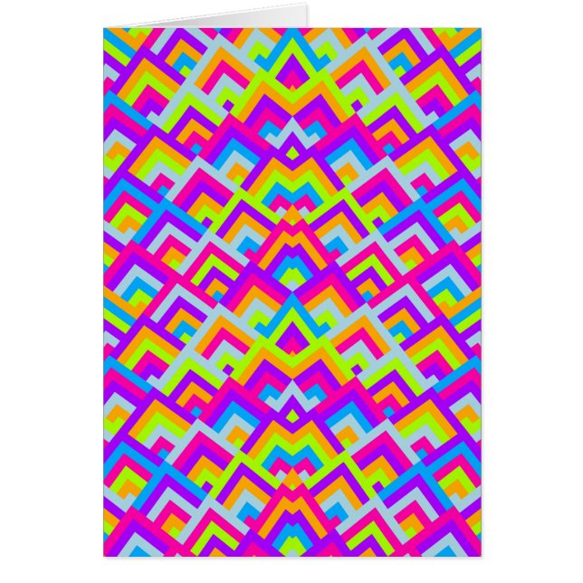Bright Neons Zigzag Symétrique Peeks Motif (Devant)