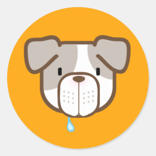 Bright Orange Otisu Pit Bull Sticker