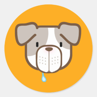 Bright Orange Otisu Pit Bull Sticker