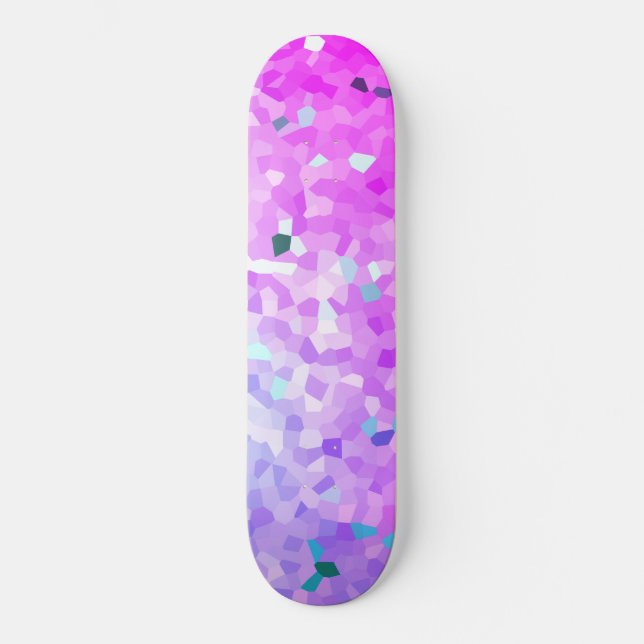 Bright Pink Blue Sparkle Shatter skateboard (Recto)