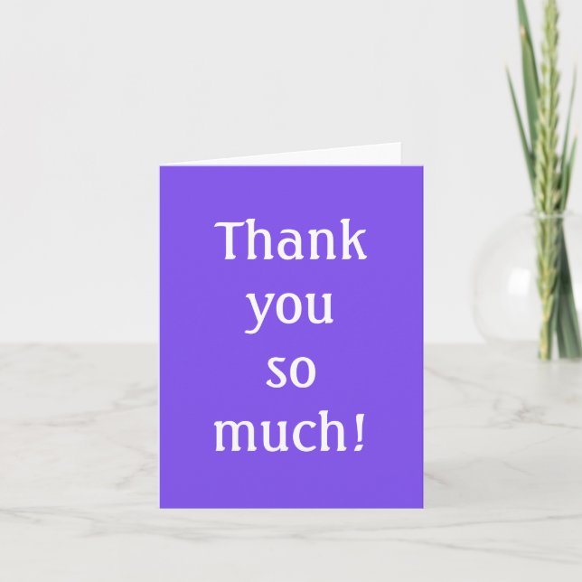Bright Purple Thank Notes (Devant)