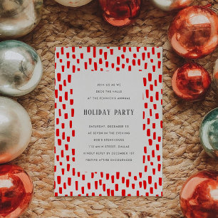 Bright Red Dashing Fête Invitation