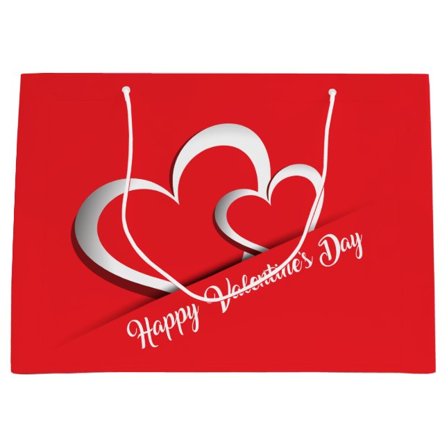 Bright Red Valentine's Day Cadeau sac (Devant)