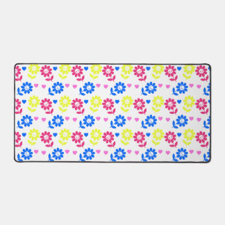 Bright Retro Floral Pattern avec Coeurs
