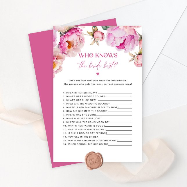 Bright rose peony Qui connaît la mariée meilleur j (Créateur téléchargé)