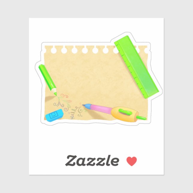 Bright scrapbook autocollant vieux papier avec pap (Feuille)