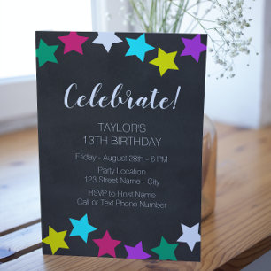Bright Stars Invitation Anniversaire