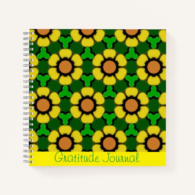 Bright Sunflower Motif Journal de reconnaissance (Devant)