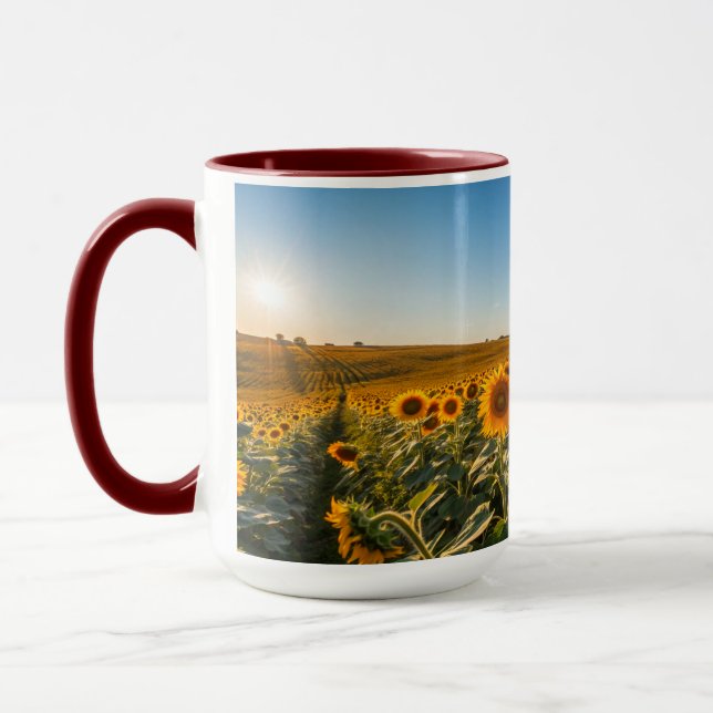 Bright Sunflower Mug - Joyeux cadeau Floral (Gauche)