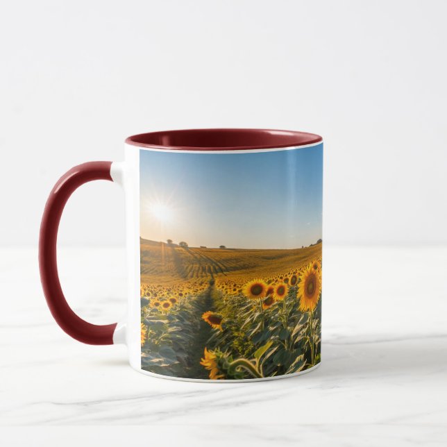 Bright Sunflower Mug - Joyeux cadeau Floral (Gauche)