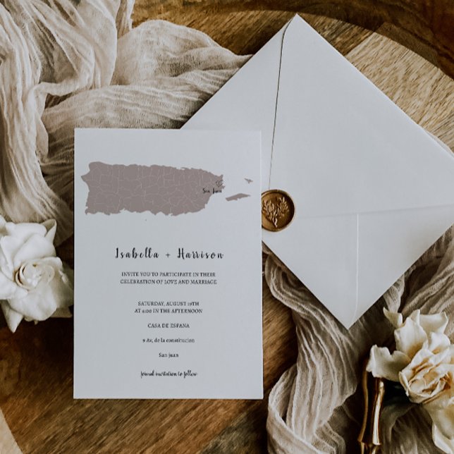 BRIGHTEST Puerto Rico Wedding Invitation Template (Créateur téléchargé)