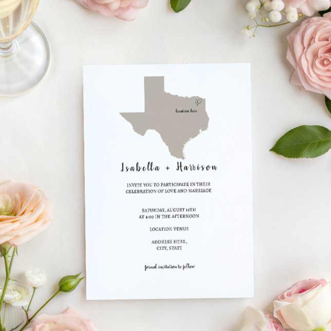 BRIGHTEST TEXAS Wedding Invitation (Créateur téléchargé)
